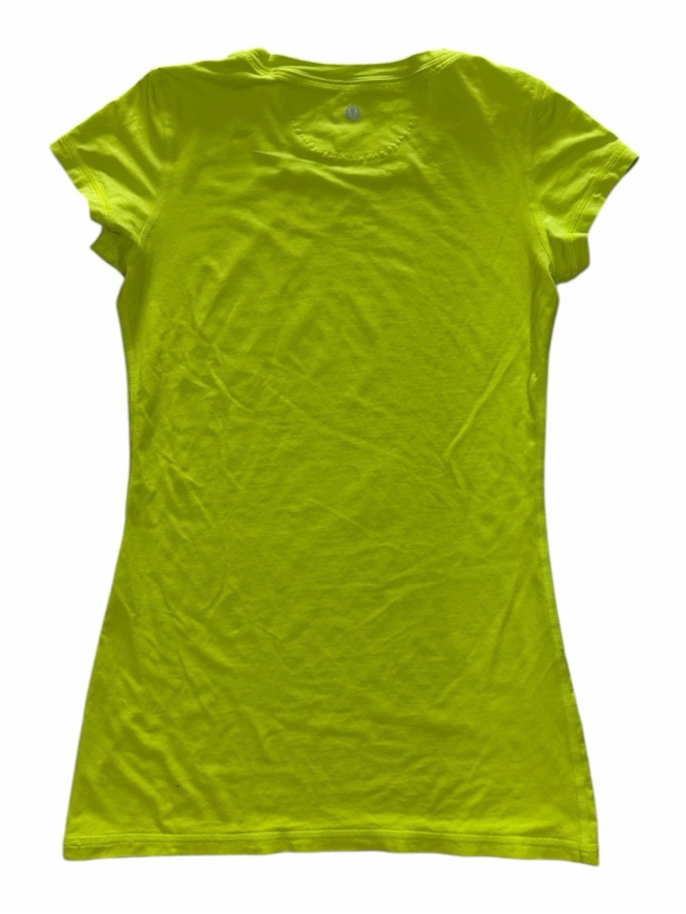 Lululemon 6 Lively Crewneck Tee *Vitasea Lime Green Cotton EUC